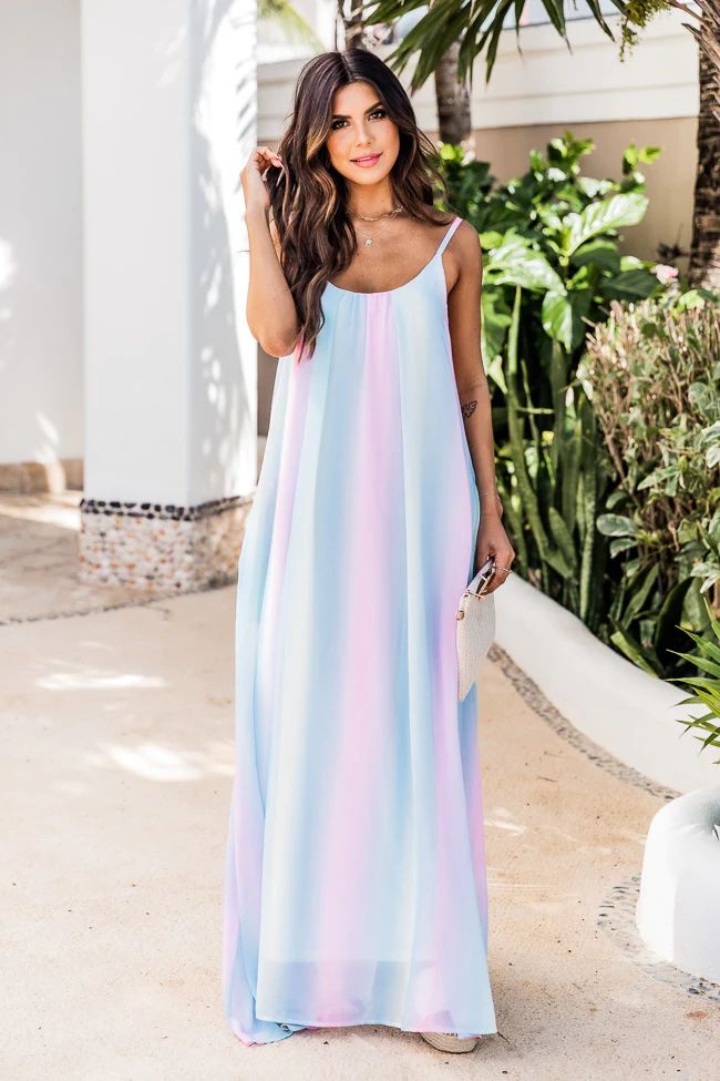 Oceans Of Love Multi Ombre Maxi Dress | Pink Lily