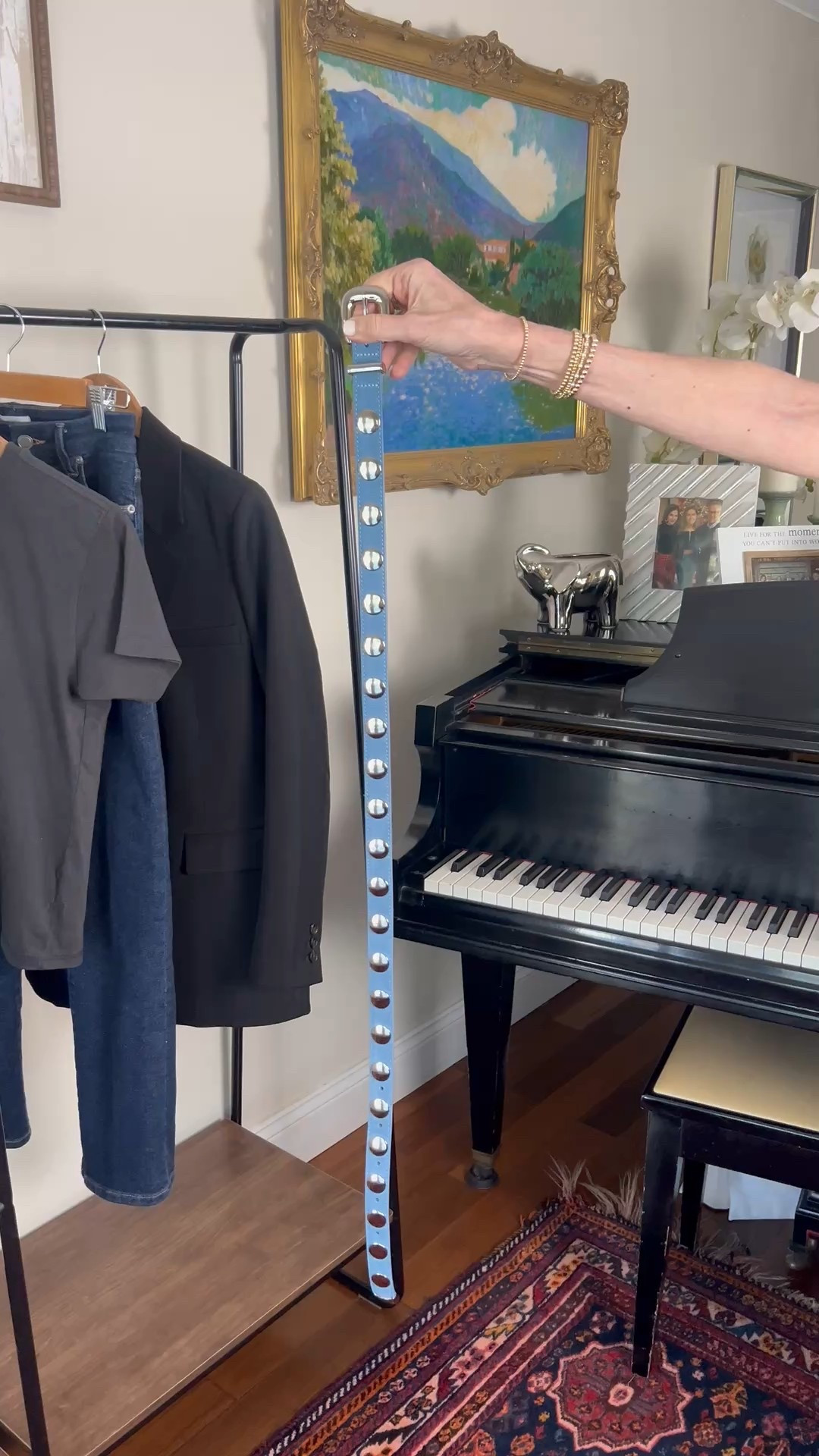 blue belt 

#LTKOver40 #LTKootd #LTKSeasonal