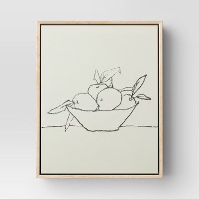 8" x 10" Fruit Bowl Unframed Wall Canvas Tan - Threshold™ | Target