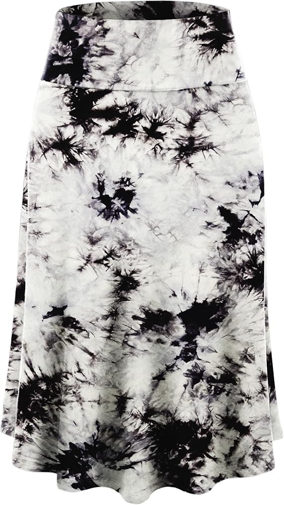 Lock and Love Women's Solid Ombre Lightweight Flare Midi Pull On Closure Skirt S-XXXL Plus Size | Amazon (US)