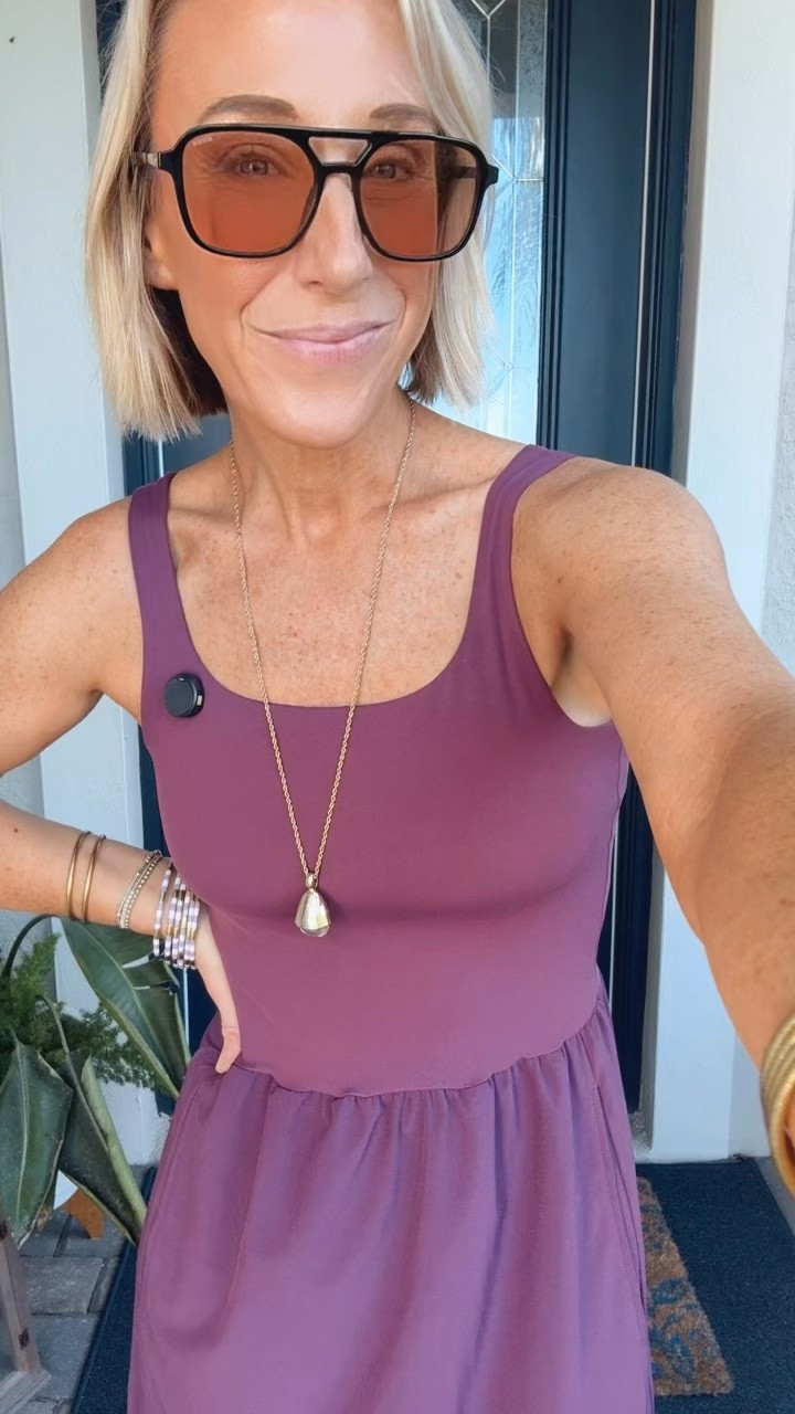 My bus stop ootd:
• activewear maxi dress w/ built in bra - size XS. 
• accessories linked too!

#LTKSeasonal #LTKOver40 #LTKootd