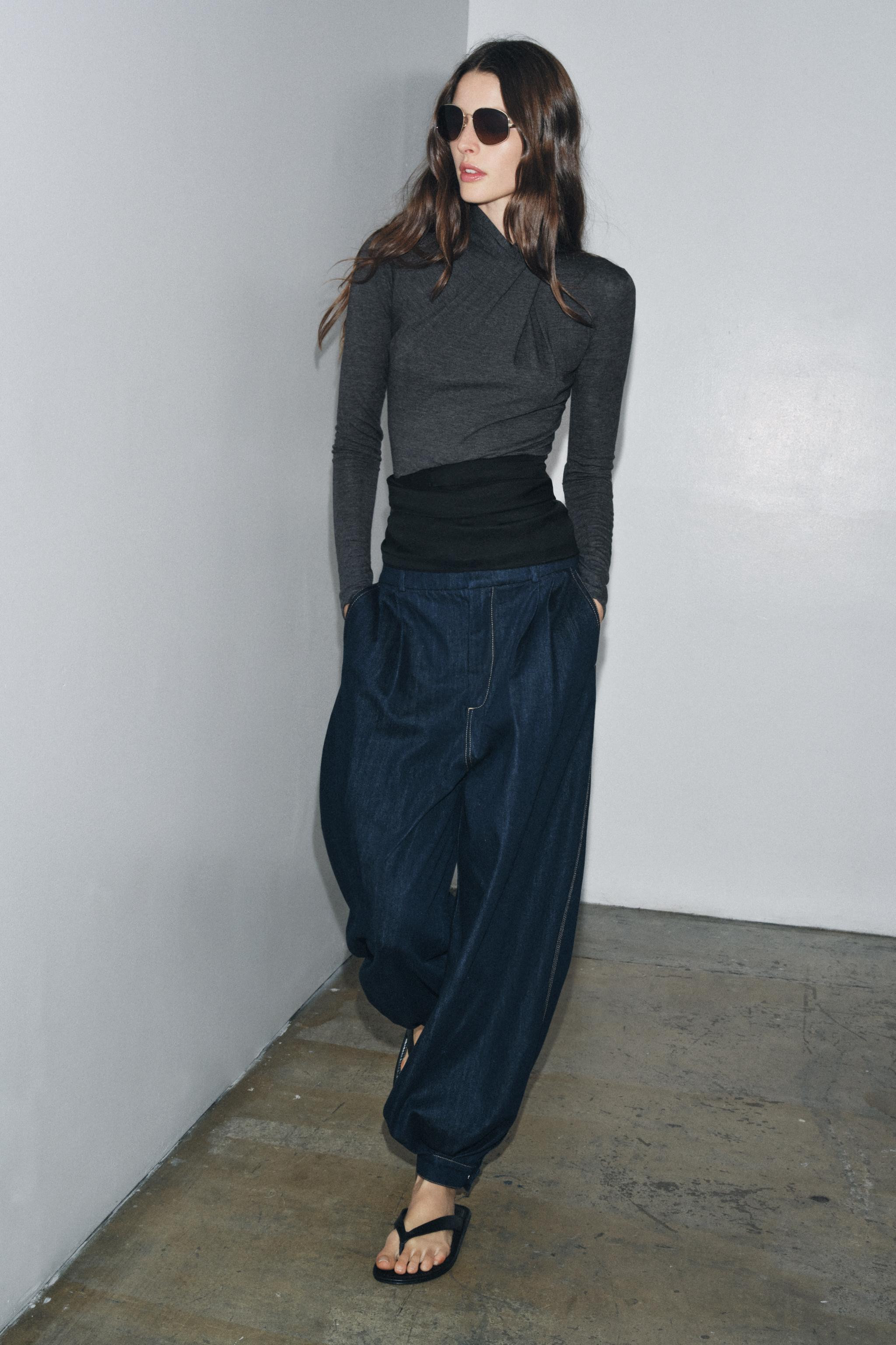 DRAPED FRONT T-SHIRT | Zara US