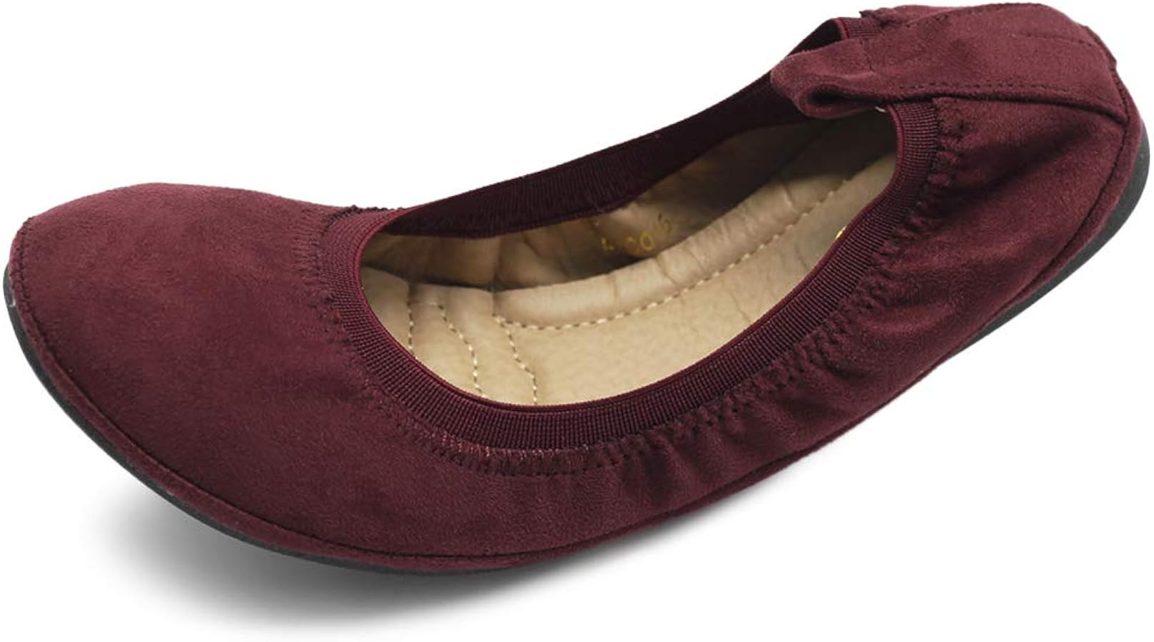 Ollio Women's Shoes Faux Suede Comfort Ballet Flat | Amazon (US)