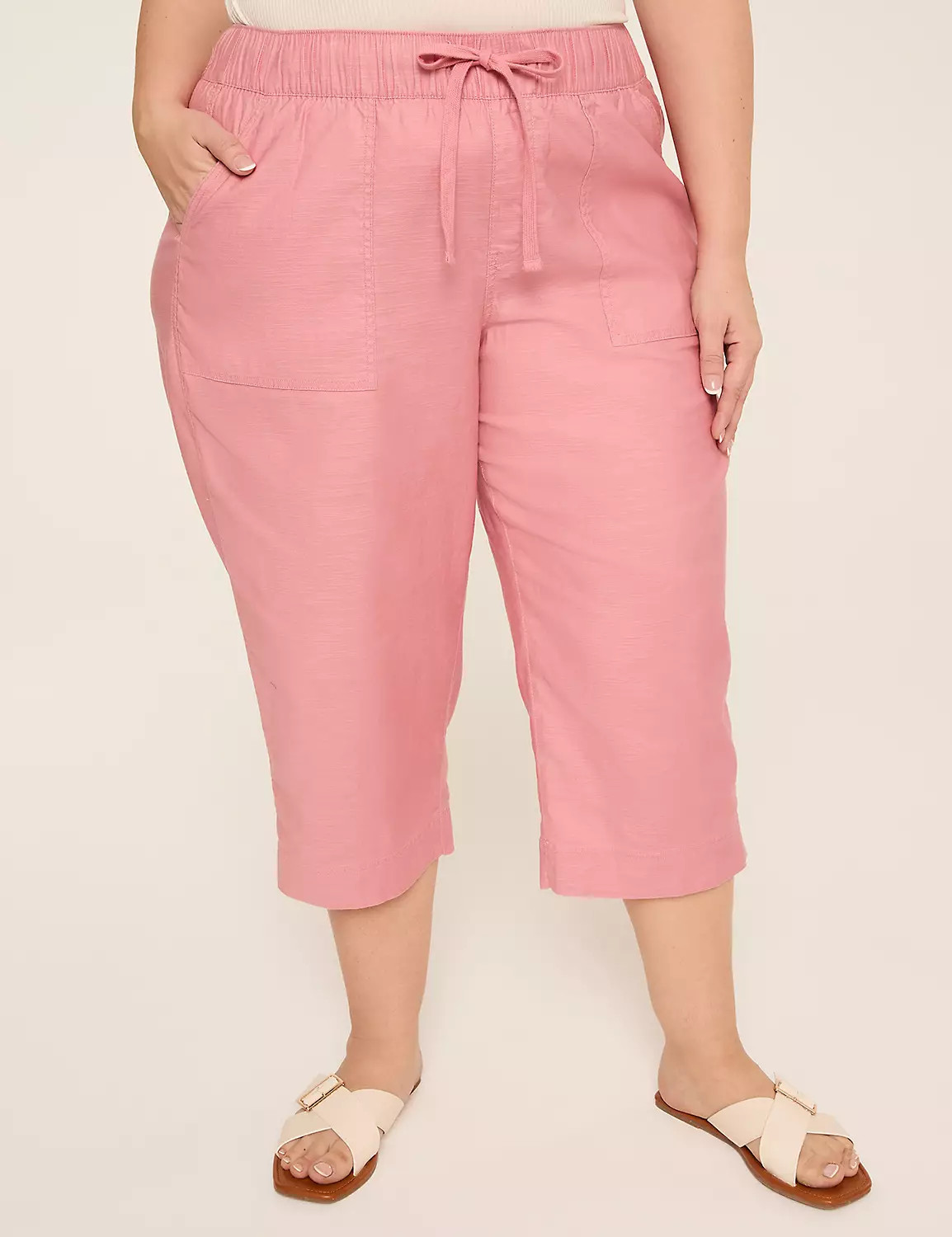 Slub Pull-On Capri Pant | Lane Bryant (US)