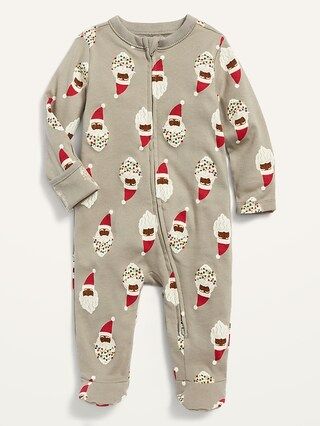 Holiday-Print Footed One-Piece for Baby | Old Navy (US)