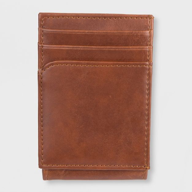 Wide Mag Curved Pocket Wallet - Goodfellow &#38; Co&#8482; Tan One Size | Target