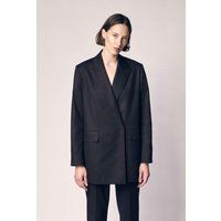 Tencel Jacket Women/ Black Tuxedo Jacket/ Oversized Blazer/ Long Spring Formal Clothing | Etsy (US)
