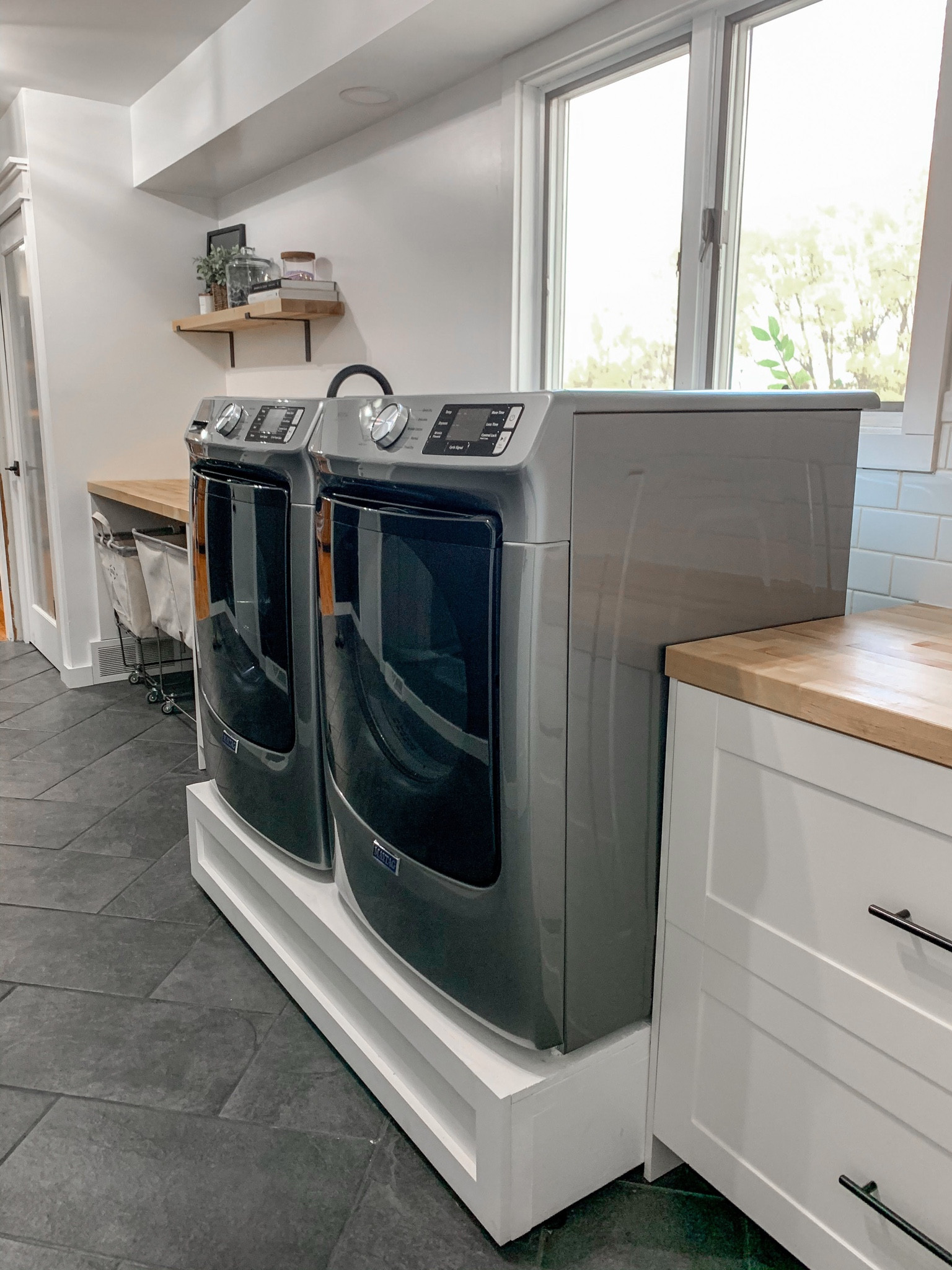 Nothing better to convince me to do laundry than a gorgeous laundry room to do it in! 
I’ve never felt more excited to adult 🧺🥹 

Cabinets are all Klearvue from Menards! 

#LTKfamily #LTKFind #LTKhome