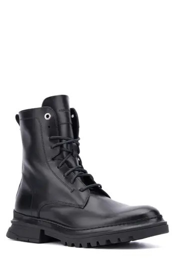 Aquatalia Edmundo Water Repellent Combat Boot in Black at Nordstrom Rack, Size 9.5 | Nordstrom Rack