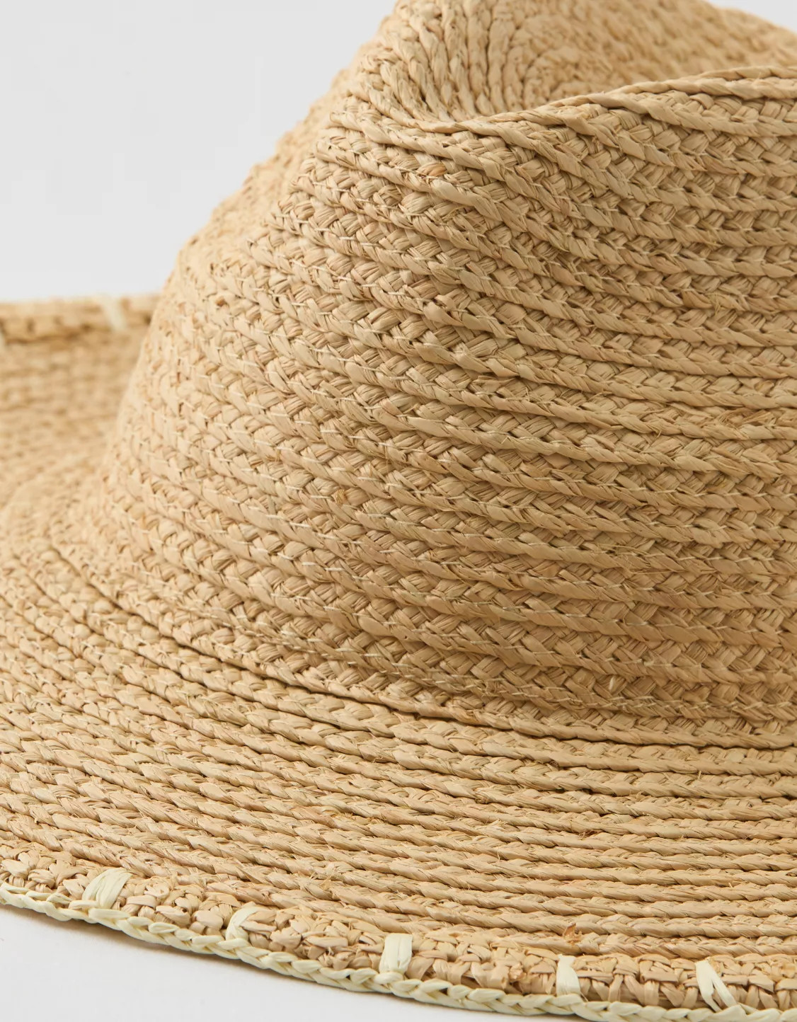 Aerie Crochet Trim Straw Hat | Aerie