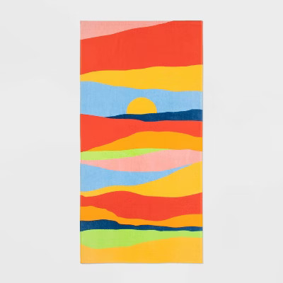 Desert Sunset Printed Beach Towel - Sun Squad™ | Target