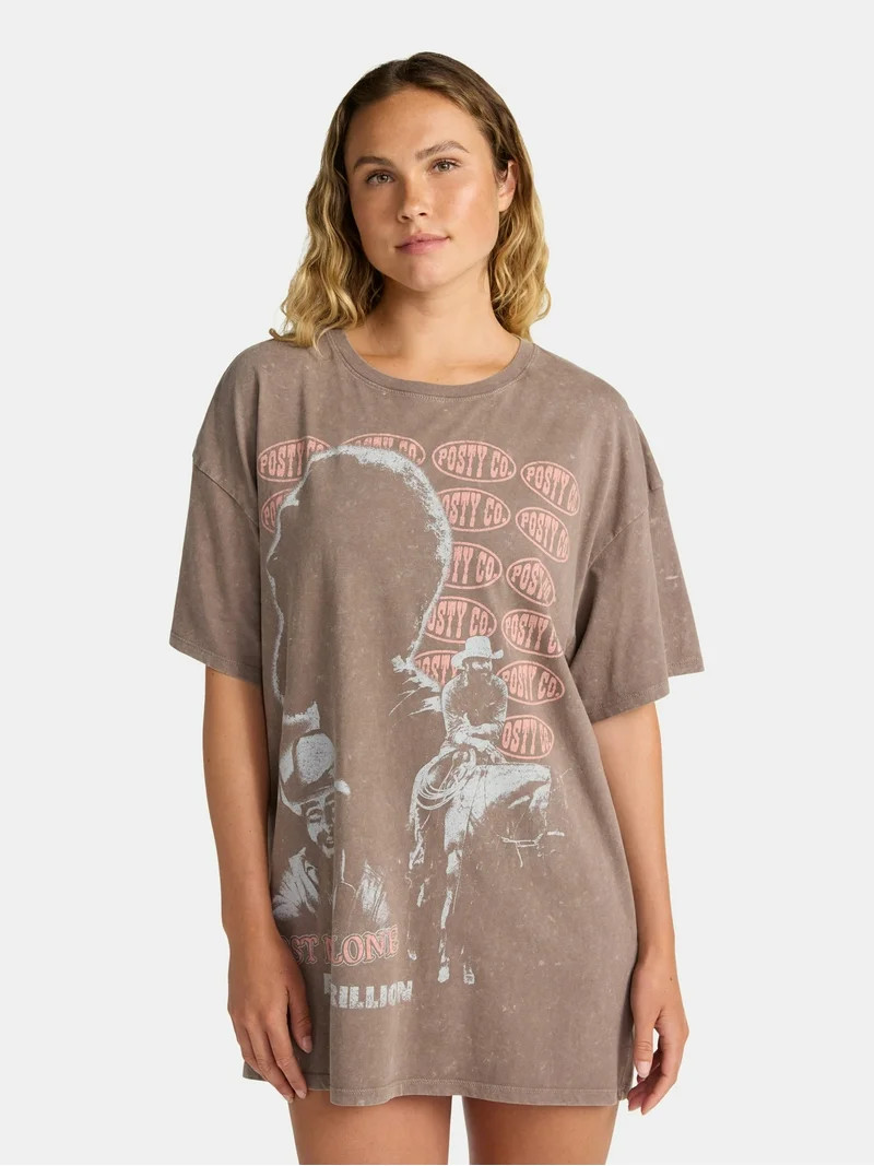 Post Malone Women's Oversized Sleep Shirt, Sizes XS-3X | Walmart (US)
