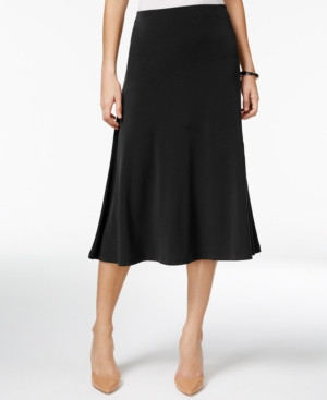 Jm Collection Diagonal-Seam Midi Skirt, Created for Macy's | Macys (US)