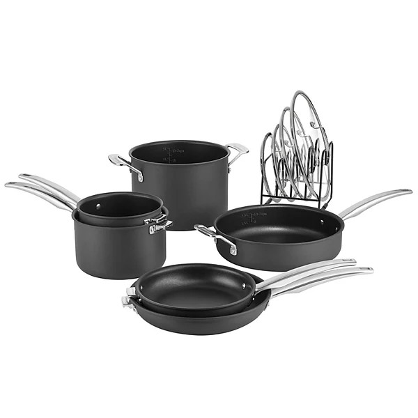 Cuisinart® 10-pc. Green Gourmet Hard-Anodized Nonstick Cookware Set | Kohl's