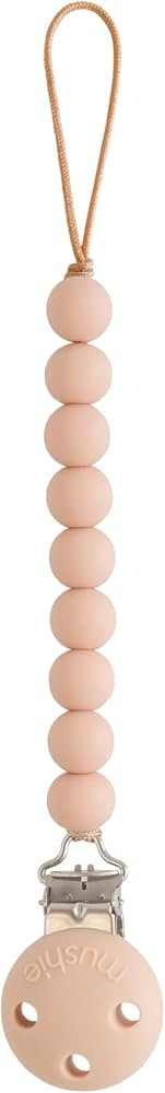 mushie 100% Silicone Baby Pacifier Clip BPA Free | Hera (Blush) | Amazon (US)