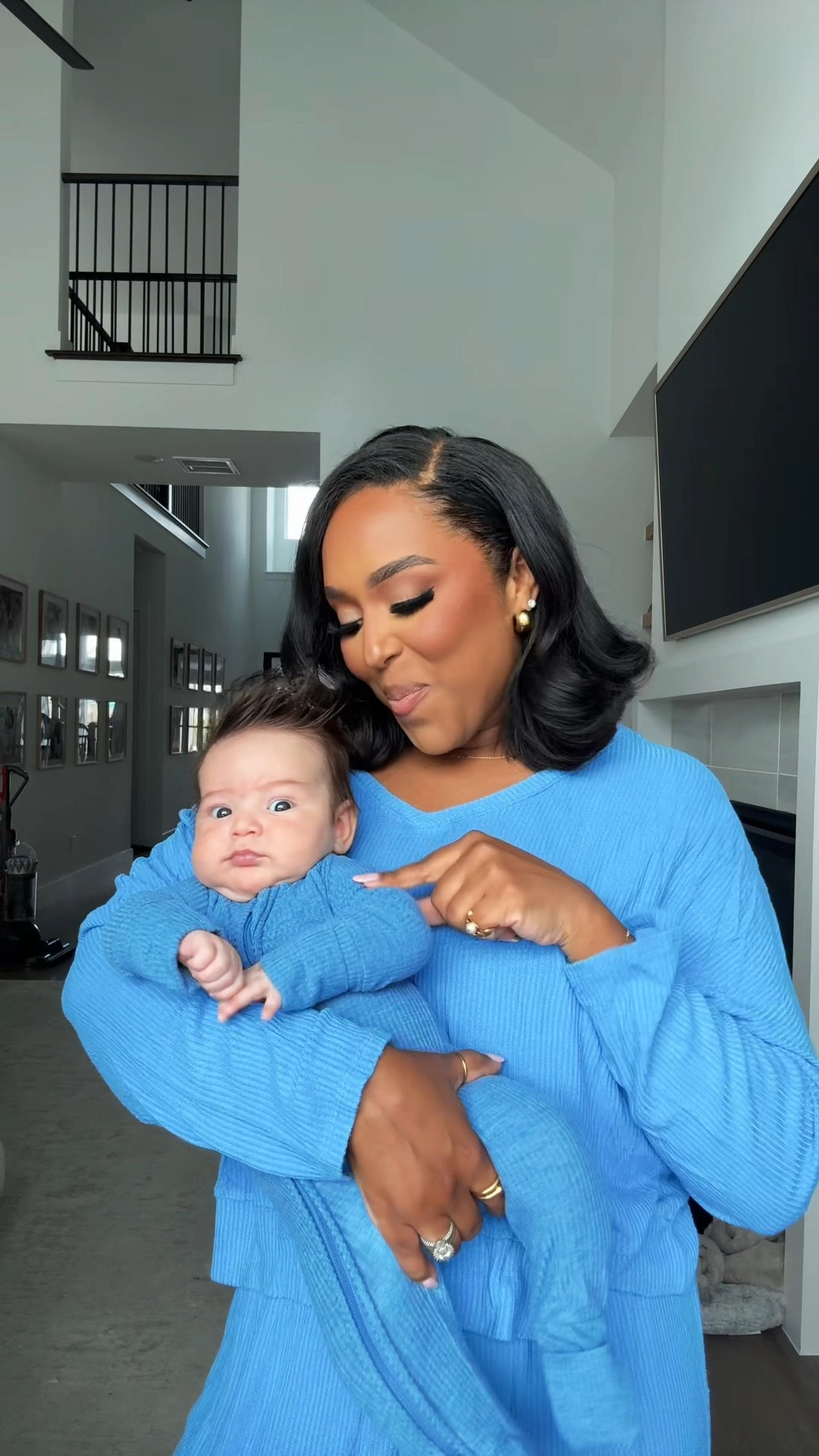 Our ootd with my baby and I! Obsessed with these ribbed blue comfy outfits! 

#LTKFamily #LTKMidsize #LTKBaby