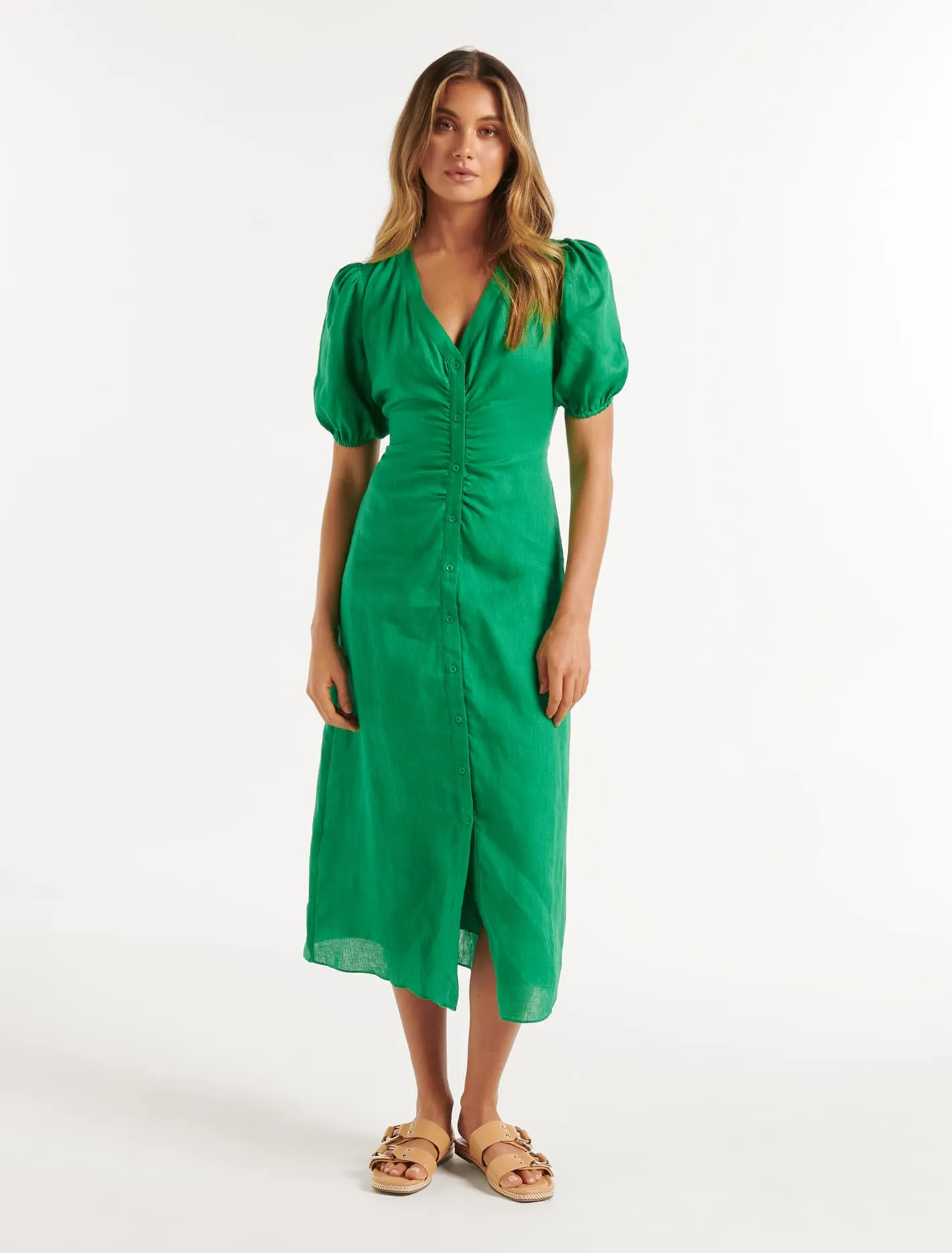 Arabella Puff-Sleeve Shirt Dress | Forever New (AU)