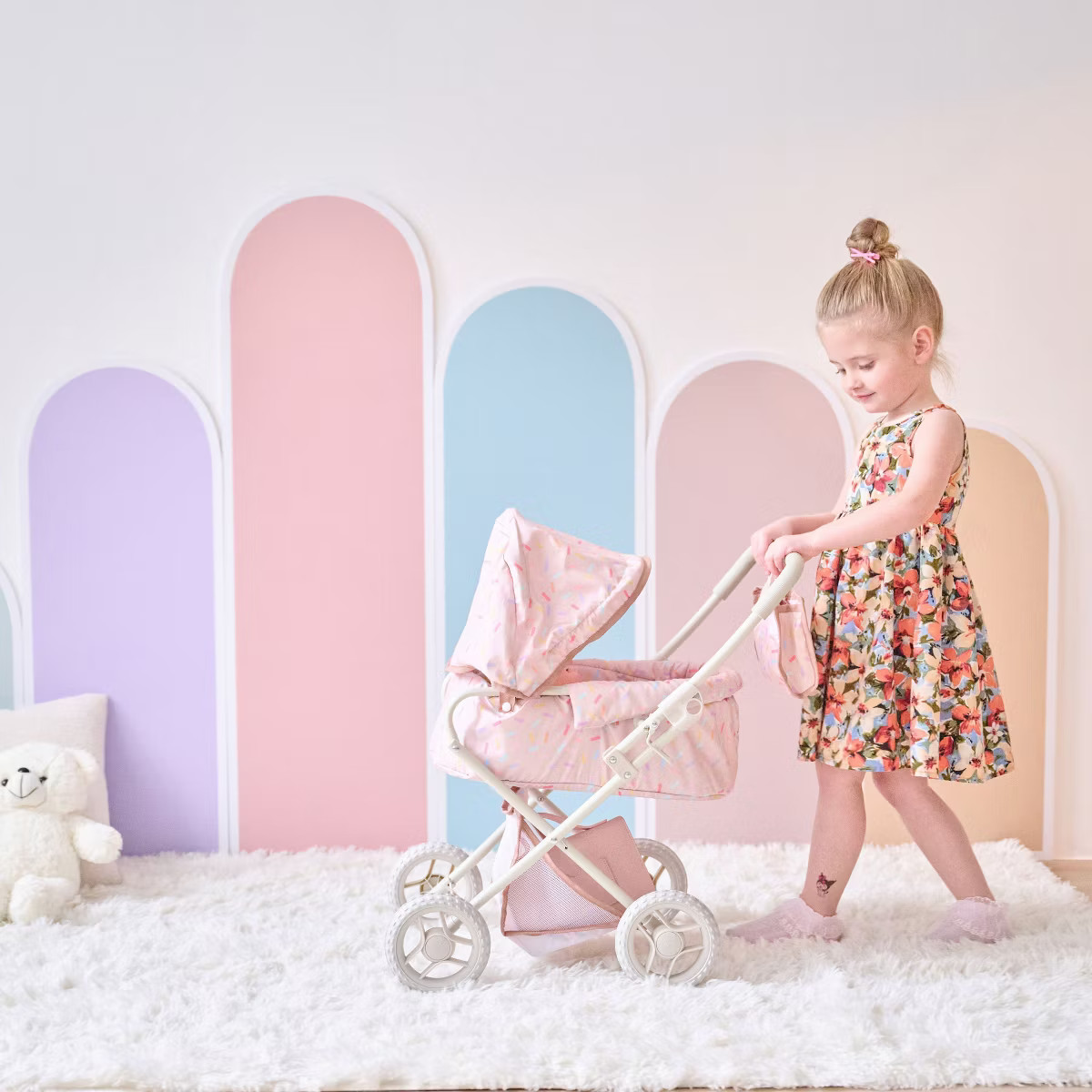 Olivia's Little World - Confetti Classic Doll Stroller, Beige | Target