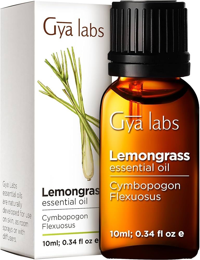 Gya Labs Lemongrass Essential Oil for Diffuser - 100% Natural Lemongrass Oil for Hair - Lemon Gra... | Amazon (US)