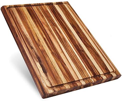Sonder Los Angeles, XXL Thick Teak Wood Cutting Board with Juice Groove, 23x17x1.5 in Large (Gift Bo | Amazon (US)