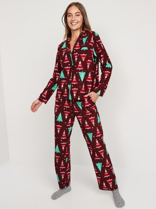 Printed Flannel Pajama Set for Women | Old Navy (US)