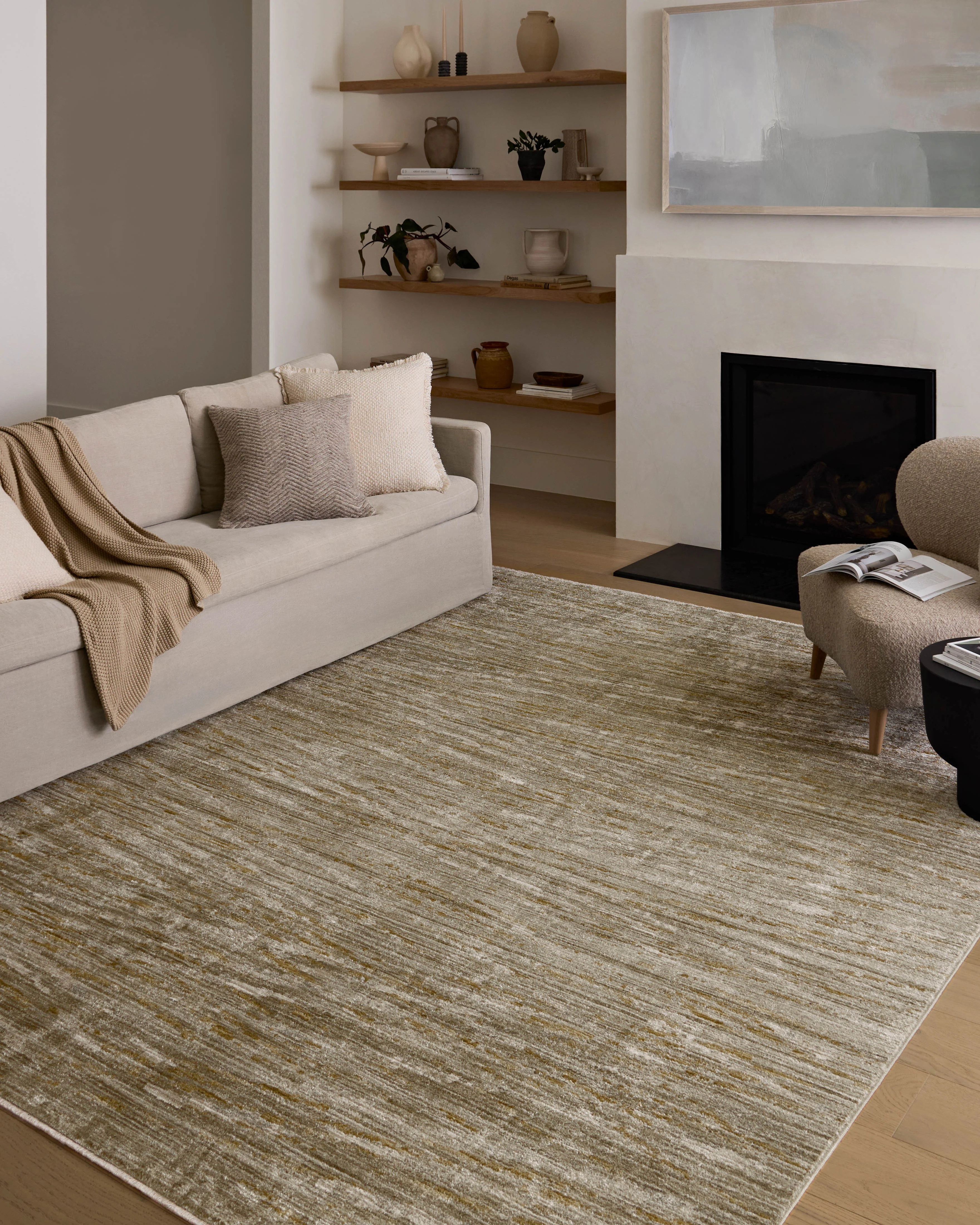 Marlia Sage / Gold Area Rug | Wayfair North America