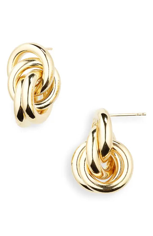 Lié Studio Vera Knot Tie Sterling Silver Earrings in 18Knsterling Silver at Nordstrom | Nordstrom
