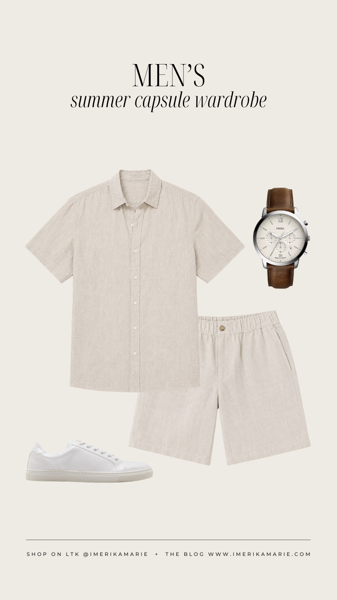Men's Summer Outfit

linen button-up, linen shorts, white sneakers

men's outfit. men's summer capsule. men's summer capsule wardrobe.

#LTKootd #LTKSeasonal #LTKMens