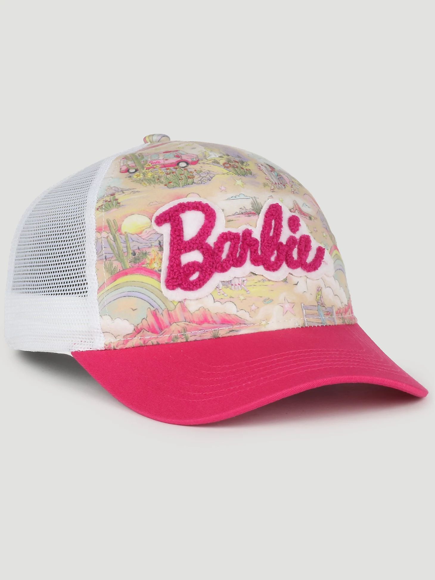 Wrangler x Barbie™ Girl's Illustrated Mesh Back Cap in Pink | Wrangler