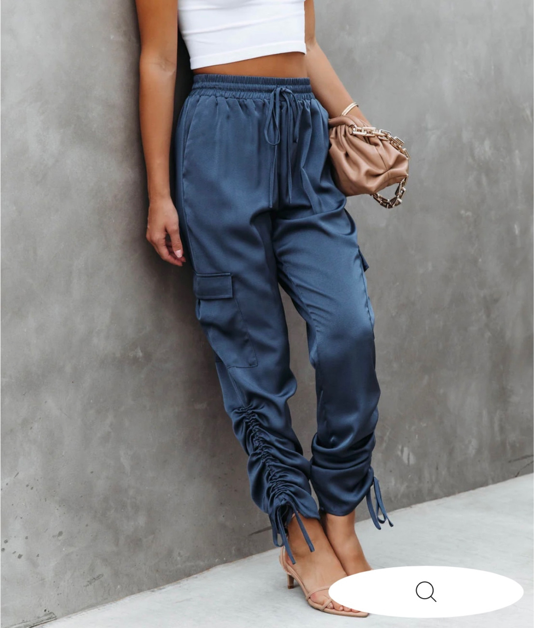 Satin cargo pants 

#LTKstyletip #LTKunder100 #LTKsalealert