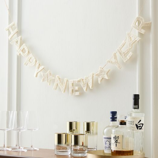 Felt New Year's Cheers Garland | West Elm (US)