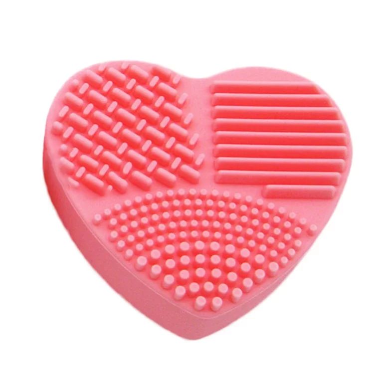 Women Girls Heart Makeup Brush Cleaner Female Silicone Cosmetics Brush Cleaning Pad Glove Tools | Walmart (US)