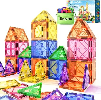 Magnetic Tiles Toddler Toys Magnetic Building Blocks for Kids Ages 3-12 STEM Educational Toys for... | Amazon (US)