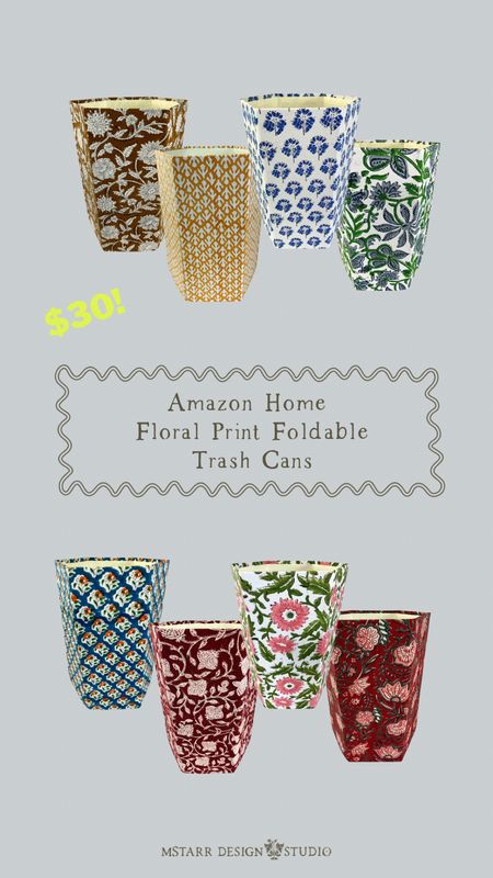 Amazon Home linen floral print foldable wastebasket. $29.99!

Trash can, home decor, home office

#LTKhome #LTKFind #LTKunder50