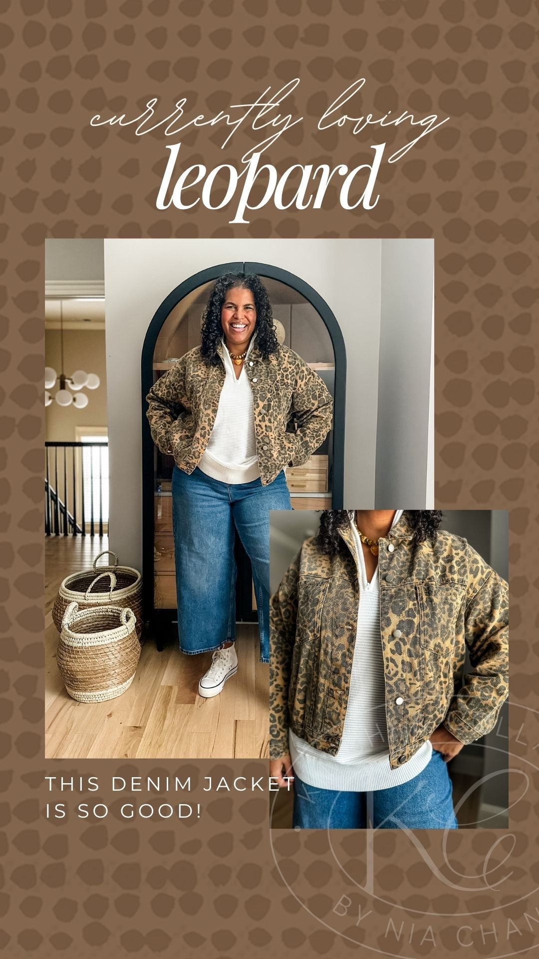 Currently loving leopard! I love this leopard denim jacket for a fun twist on a wardrobe classic. 

#LTKOver40 #LTKStyleTip #LTKSeasonal