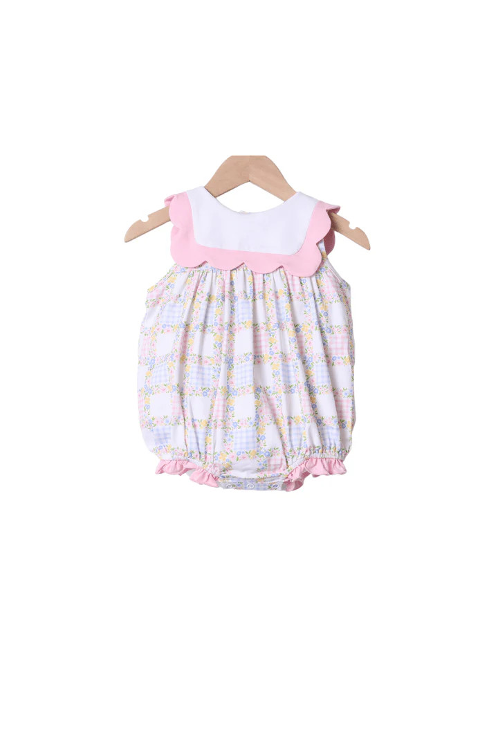 Patchwork Scalloped Bubble | The Smocked Flamingo