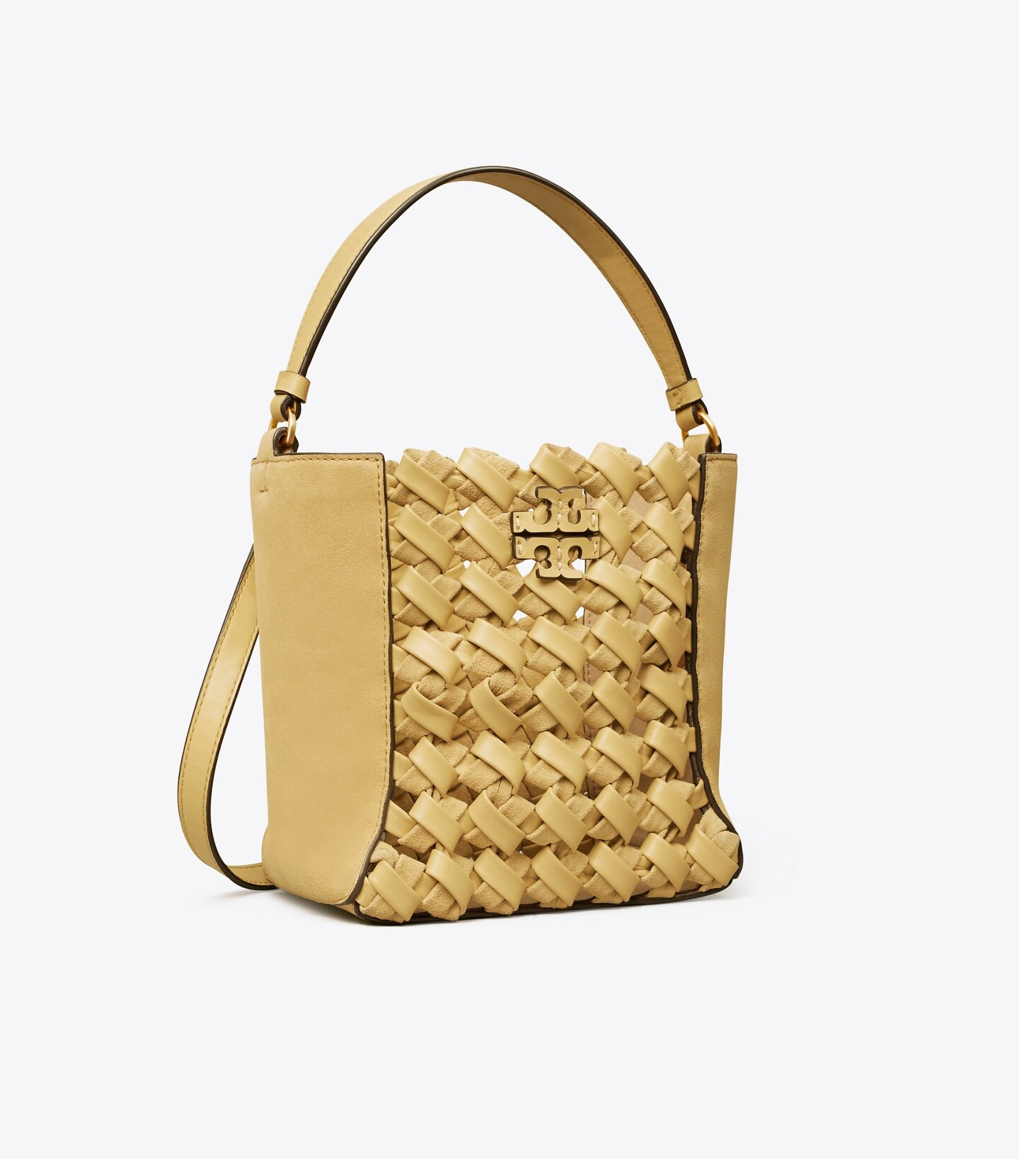 McGraw Woven Embossed Small Bucket Bag | Tory Burch (US)