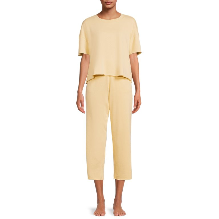 Secret Treasures Women's and Women's Plus Sleep Top and Pants Set, 2-Piece | Walmart (US)