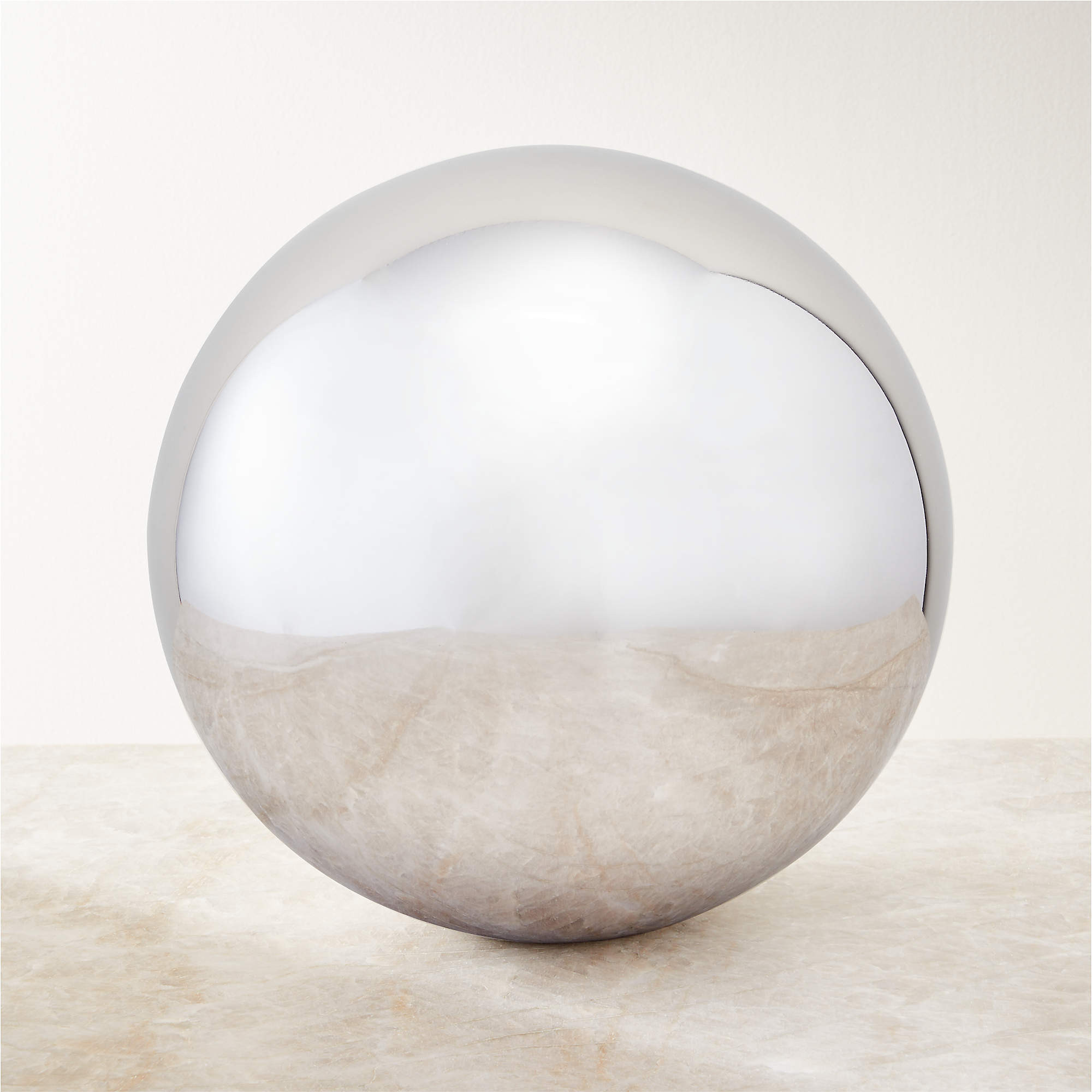 Nix Stainless Steel Decorative Orb 12" + Reviews | CB2 | CB2