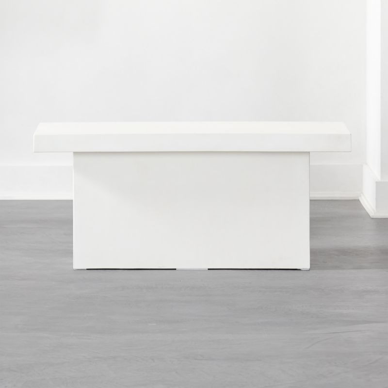 Span Small Ivory Bench | CB2 | CB2