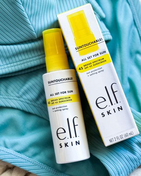 I grabbed this elf spf setting spray to try  for our trip San Diego trip over Mother’s Day & after using it for almost 3 months I’m obsessed.

(First shared 3/9/2024)

Setting Spray - elf  - Sunscreen - SPF -  Summer Makeup  

#spf #settingspray #skincare 

#and321

#LTKBeauty #LTKTravel #LTKSwim
