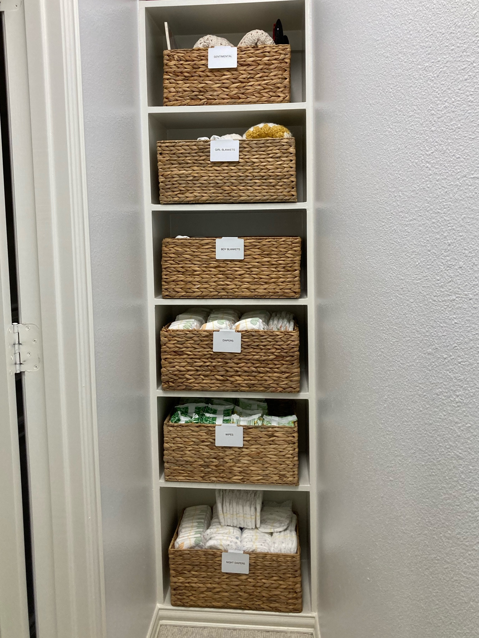 Baby closet organization 