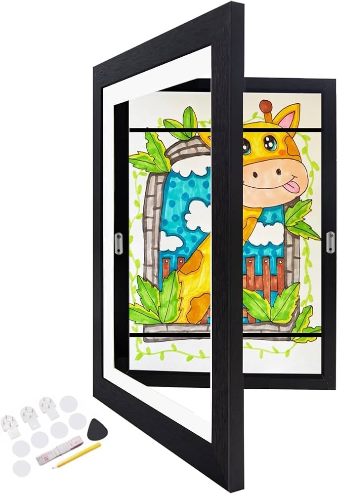 Amazon.com: Veelot 1Pack Kids Art Frame, Front Opening Changeable Kids Artwork Frames Great for K... | Amazon (US)