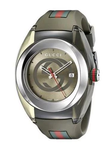Gucci Sync XXL Khaki Rubber Unisex Watch YA137106 | Walmart (US)