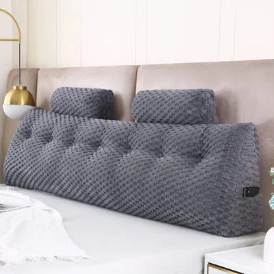 Wedge Headboard Pillows + 2 Head Roll Pillow Bed Wedge Pillow for Headboard Large Bolster | Wayfair North America