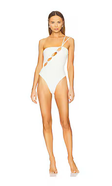 La Porte Nixy One Piece Swimsuit in Cloud from Revolve.com | Revolve Clothing (Global)