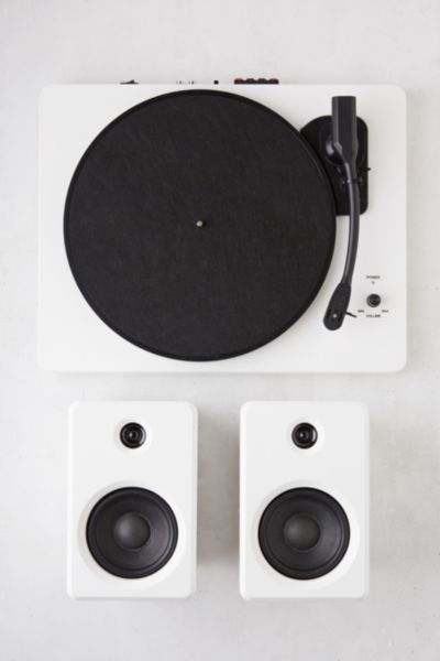 EP-33 Bluetooth Turntable With Speakers - White - White One Size at Urban Outfitters | Urban Outfitters US