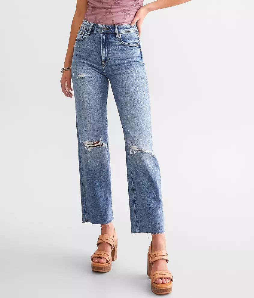 Ella Cropped Wide Straight Jean | Buckle