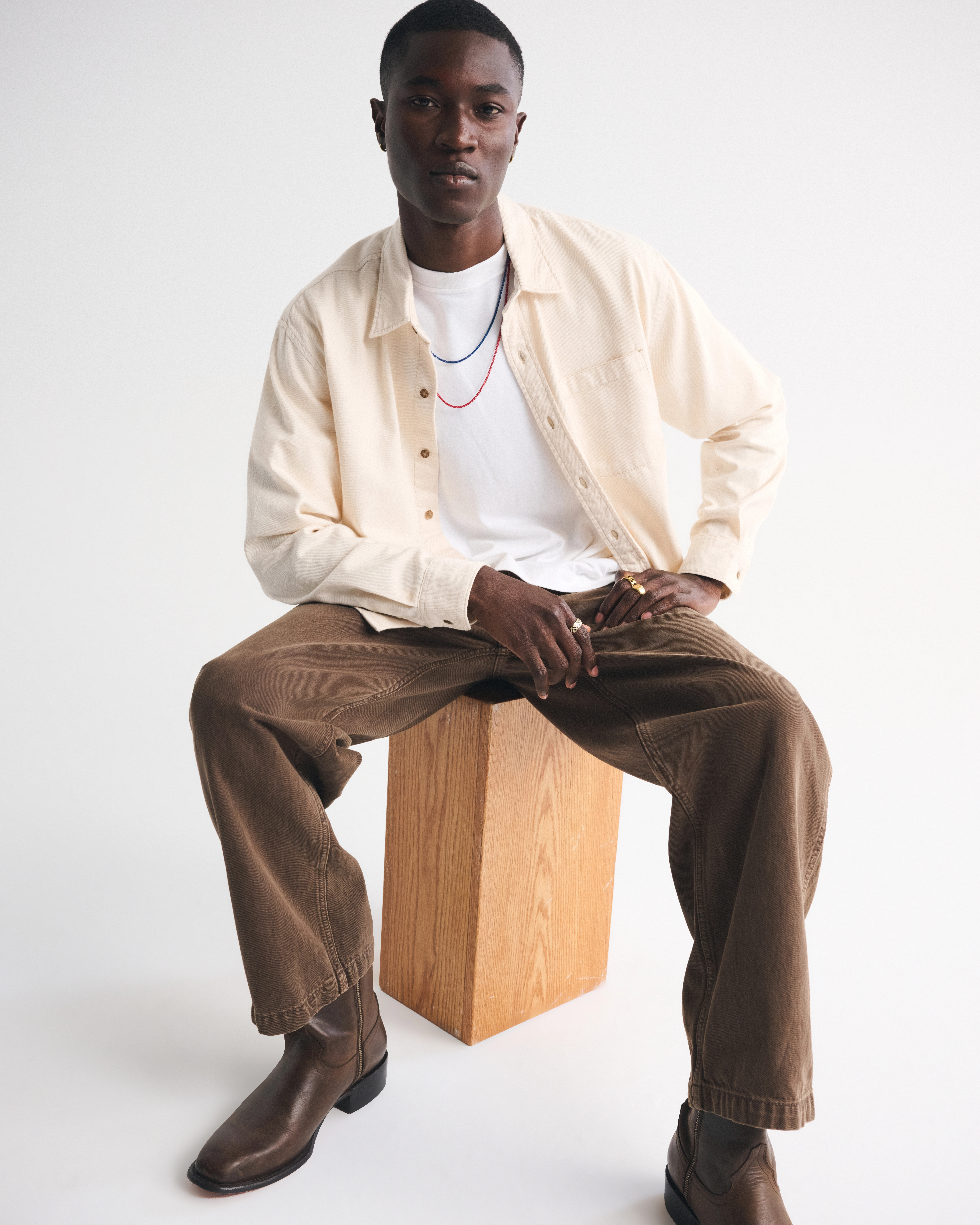 Twill Shirt Jacket | Abercrombie & Fitch (US)