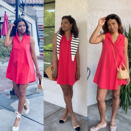 My Summer staples from @Tuckernuck include two versatile Summer dresses! In this post, I’m wearing the 
sleeveless “Charlie” which also comes in white, black and chambray as well which I have also linked! I had 
to pick this gorgeous red color. I recommend sizing down one. I’m wearing an XS and I am 5.5” 
#tuckernucking #tuckernuckpartner 